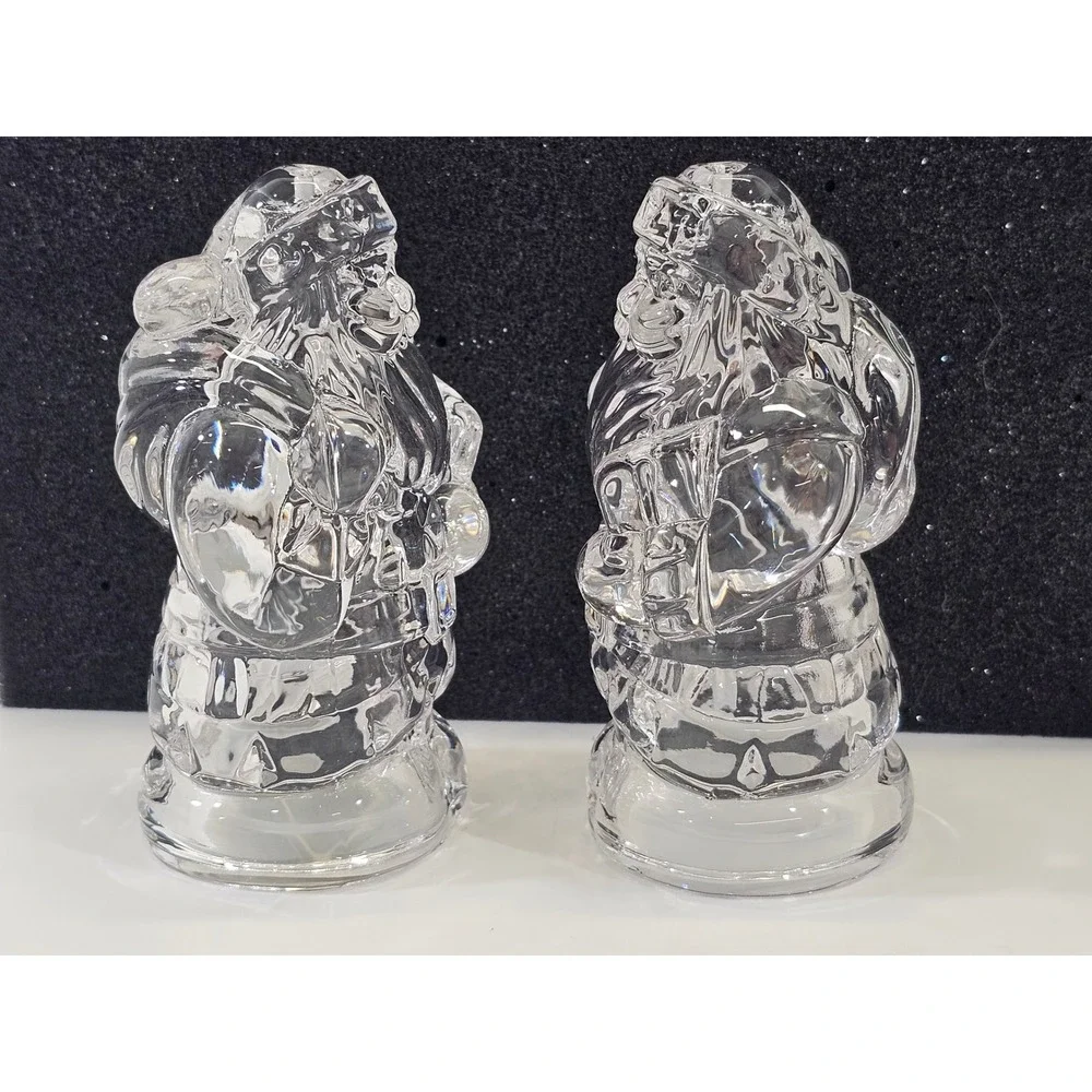 Holiday Traditions Santa Salt Pepper‎ Shakers Set Glass Made in Germany